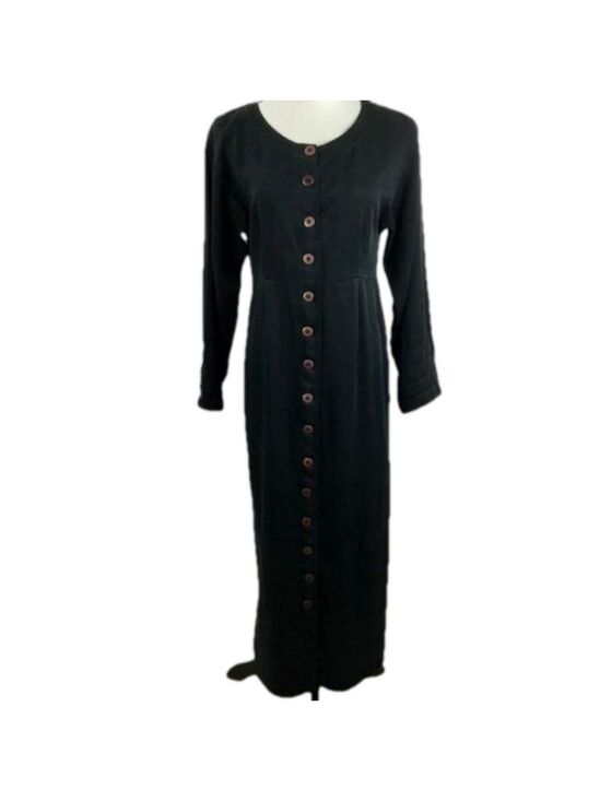 Vintage Dresses & Skirts - Vintage KIKO COMFORT CLOTHING Empire Waist Maxi Shirt Dress 100% Tencel Size S